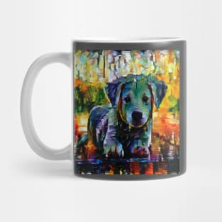 Cute puppy painting (pet, dog, pretty and hiking) Mug